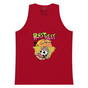Camiseta de tirantes premium hombre Vacaciones de Roastbeef: La Vaca más Cool del Verano - Imagen 4
