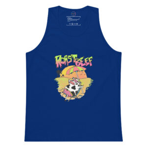 Camiseta de tirantes premium hombre Vacaciones de Roastbeef: La Vaca más Cool del Verano - Imagen 3