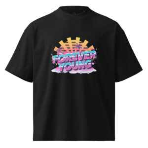 Camiseta Oversize Orgánica "Forever Young" – White Edition - Imagen 3