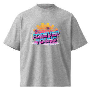 Camiseta Oversize Orgánica "Forever Young" – White Edition - Imagen 4