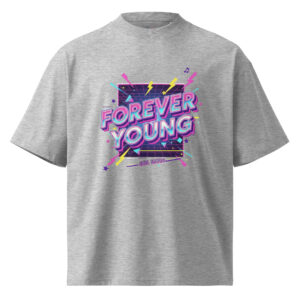 Camiseta Oversize Orgánica "Forever Young" – Retro Vibes - Imagen 3