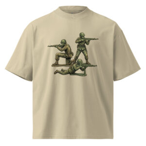 Camiseta oversize orgánica de cuello alto unisex Unidad de Soldados de Juguete, Est. 1970 - Imagen 4