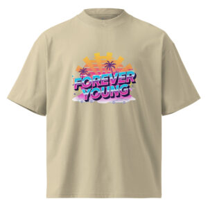 Camiseta Oversize Orgánica "Forever Young" – White Edition - Imagen 5