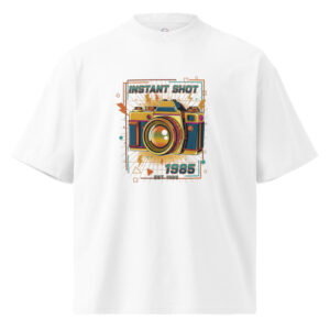 Camiseta Oversize Orgánica "Vintage Shot 1986" unisex - Imagen 5