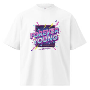 Camiseta Oversize Orgánica "Forever Young" – Retro Vibes - Imagen 5